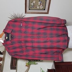 Eddie Bauer Performance Expedition Long Sleeve Plaid Flannel Shirt